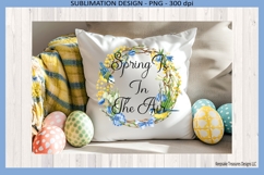 Spring Is In The Air Blue Bird Floral Wreath Png Design Product Image 2