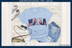 Nana Patriotic Patchwork Family Name, Sublimation Png Product Image 2