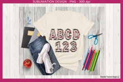 Pink Retro Back To School Doodle Lines and Dots Alphabet Product Image 2