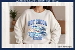 Hot Cocoa Weather, Snowman And All He's Goodies Png Design Product Image 1