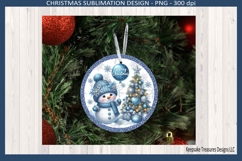 Merry Christmas Snowmen Tree Ornaments Sublimation Png Product Image 6