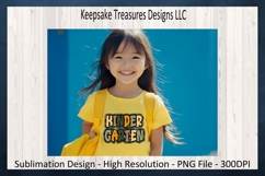 Kindergarten, Back To School, Sublimation T-Shirt Design Png Product Image 3
