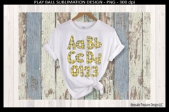 Softball Doodle Alpha, Sports Letters, Sublimation Alpha Png Product Image 2