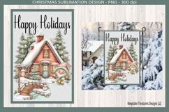 Happy Holidays Winter Gnome Garden Flag Sublimation Png Product Image 3