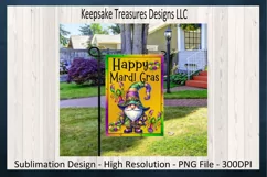 Happy Mardi Gras Garden Flag, Sublimation PNG Design Product Image 2