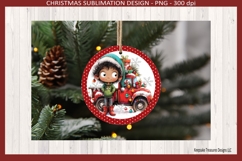 Quirky Christmas Boy, Truck Ornaments, Sublimation Png Product Image 2