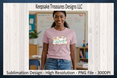Teacher Back to School, Hand Drawn School Supplies, T-Shirt Product Image 2