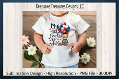 My 1st Fourth Of July, Teddy Bear, Baby Sublimation PNG Product Image 4