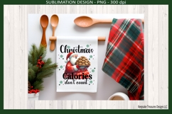 Funny Fat Santa Christmas Calories Don&#039;t Count Sublimation Product Image 4