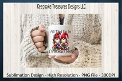 All Tied Up In Christmas Cheer, Xmas Gnome, Sublimation PNG Product Image 4
