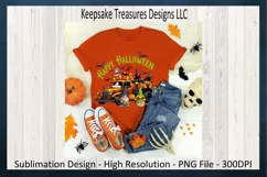 Happy Halloween Gnome Truck Sublimation PNG Printable Product Image 1