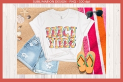 Tropical Summer Sunrise Alphabet, Beach Watercolor Letters Product Image 2