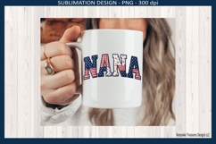 Nana Patriotic Patchwork Family Name, Sublimation Png Product Image 3