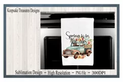 Spring Is In The Air, Vintage Truck, Sublimation PNG Product Image 3