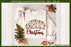 Merry Christmas Gingerbread Men, Sublimation PNG Design Product Image 3