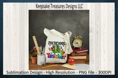 Back To School Teacher Tees, Preschool Teacher, PNG Product Image 3