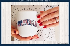 Patriotic Patchwork Names Grandma, 4th of July Sublimation Product Image 1
