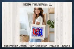 USA Patriotic Brush Stroke, Sublimation T-Shirt Png Design Product Image 3
