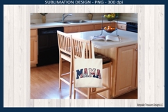 MAMA Patriotic Patchwork 4th of July Name Sublimation Png Product Image 3