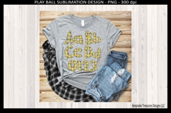 Softball Doodle Alpha, Sports Letters, Sublimation Alpha Png Product Image 4