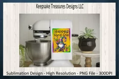 Happy Mardi Gras Garden Flag, Sublimation PNG Design Product Image 3