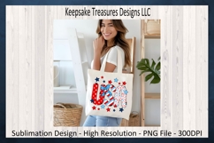 USA Patriotic Doodle Letters, Sublimation T-Shirt Png Design Product Image 3