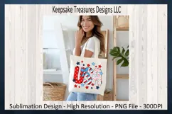 USA Patriotic Doodle Letters, Sublimation T-Shirt Png Design Product Image 3