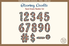 Blooming Doodle Alpha Set, Floral Alphabet Clipart PNG Product Image 3