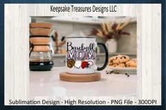 Baseball Mom PNG - Spring Sports Sublimation PNG Design Product Image 3