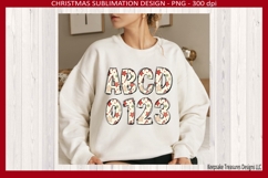 Star Doodle Christmas Letters, Sublimation Alpha Png Product Image 3