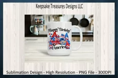 Happy Birthday America, 4th of July Gnome Truck Product Image 3