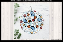 Ladybug Wind Spinner Sublimation Png, Spring Wind Spinner Product Image 2