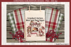 Grandma&#039;s Christmas Kitchen Towels Set 1 Sublimation Png Product Image 2
