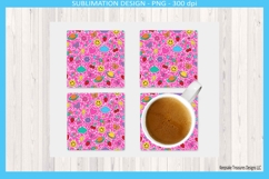 Retro Sticker Icons 11oz Mug Wrap Square and Round Coasters Product Image 3