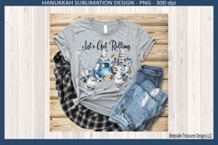 Hanukkah Let&#039;s Get Rolling Gnomes Sublimation Png Design Product Image 4