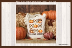 &#039;Tis The Season Pumpkin Coquette Bows Sublimation Png Product Image 3