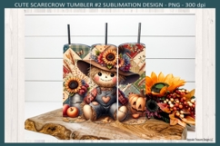 Fall Scarecrow 20oz Straight Tumbler Wrap #2, Car Coaster Product Image 1