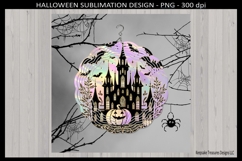 Halloween Witches Castle, Wind spinner Sublimation Png Product Image 4