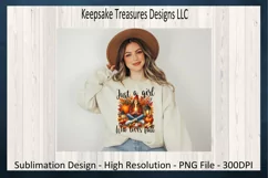 Just A Girl Who Loves Fall Sublimation PNG Printable Product Image 5
