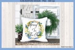 Spring Is In The Air Blue Bird Floral Wreath Png Design Product Image 5