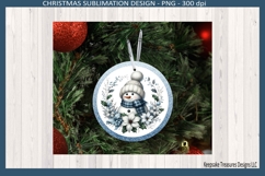 Winter Snowmen Christmas Ornaments Sublimation Png Product Image 3