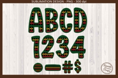 Juneteenth Faux Embroidery Alphabet &amp; Numbers Product Image 4