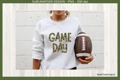 Faux Embroidery Green Camo and Stars, Sublimation Alphabet Product Image 2