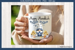 Happy Hanukkah Gnome Sublimation Png Design Product Image 3