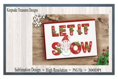 Let It Snow Snowman, Winter Sublimation Design, Snowman PNG Product Image 4