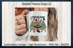 Christmas Music Junkie, Retro Sublimation PNG Printable Product Image 3
