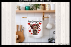 Happy Valentine's Day Teddy Bear Printable Sublimation Png Product Image 4