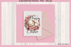 Happy Easter Sleeping Bunny Spring Floral Sublimation Png Product Image 3