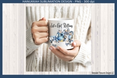 Hanukkah Let&#039;s Get Rolling Gnomes Sublimation Png Design Product Image 3