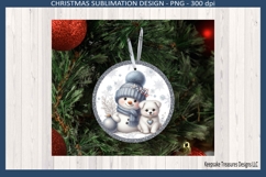 Merry Christmas Snowmen Tree Ornaments Sublimation Png Product Image 4
